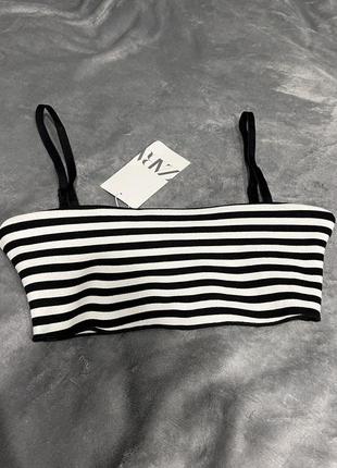 Топ zara/топ в смужку/бра/ліф