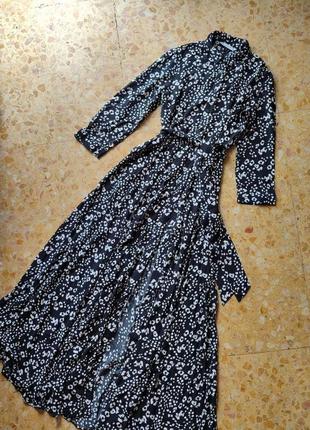 Платье рубашка zara макси длинное