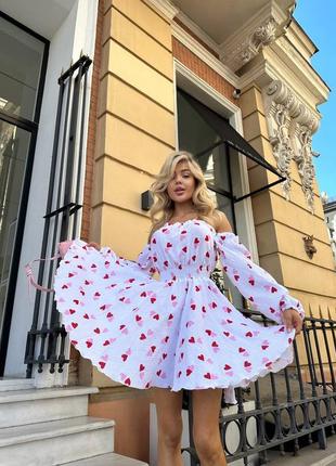 ♥️ нежное платье с сердечками
