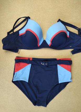Брендовый раздельный купальник f&f большая грудь 38 dd