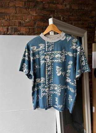 New balance men’s vintage 90s rare short sleeve t-shirt full printed y2k вінтажна футболка