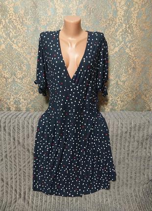 Красивое платье в горох большой размер батал 52 /54