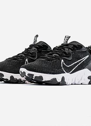 Кросівки чоловічі nike react vision black white 3