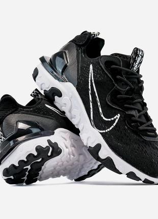 Кросівки чоловічі nike react vision black white 5