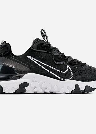 Кросівки чоловічі nike react vision black white 2