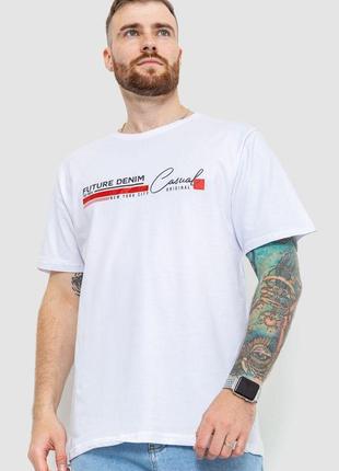 Футболка чоловіча батал, колір білий, 208r017