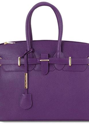 Tl bag шкіряна сумка жіноча tuscany tl141529 (чорний)