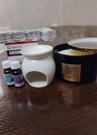 Свеча "aromatherapy" ароматизированная + аромалампа