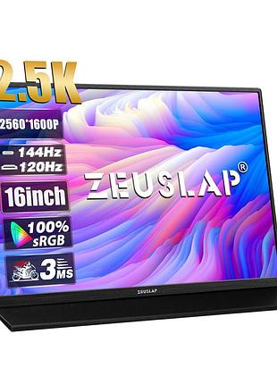 Портативний монітор zeuslap p16k black 16" 2560x1600