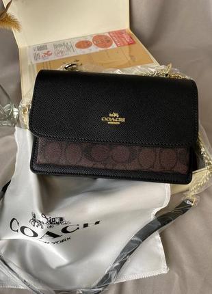 Сумка клатч coach mini black premium 1:1 найвища якість