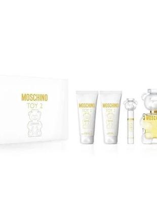 Набір з парфумами для жінок moschino toy 2 (парфуми, гель для душу, лосьйон для тіла)
