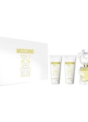 Набір з парфумами для жінок moschino toy 2 (парфуми, гель для душу, лосьйон для тіла)