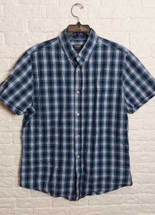 Фирменная хлопковая рубашка l