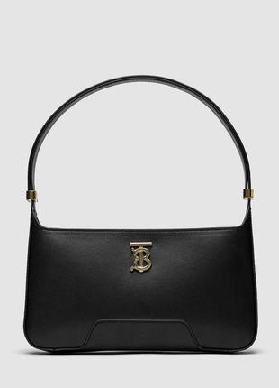 167628100 burberry leather tb shoulder bag black 3915 Burberry Rucksack Bag
