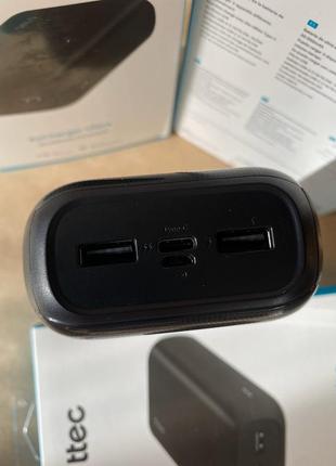 Зовнішній акумулятор power bank ttec 30000 mah / портативний зарядний пристрій / повербанк чорний 30000 mah7 фото