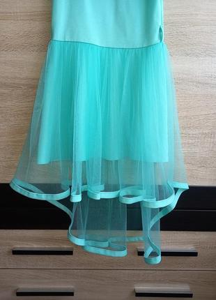 Сукня, плаття , сукня зі шлейфом ніжно м'ятного кольору  5_6р5 фото