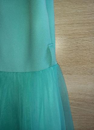 Платье, платье, платье со шлейфом нежно мятного цвета 5_6р6 фото