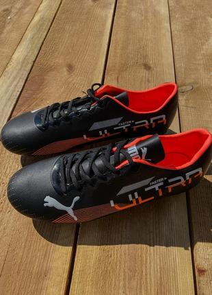 Бутси Play puma ultra  / пума ультра/ футбольне взуття / кросівки для футболу футбольні бутси пума чорні9 фото