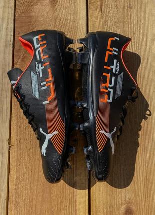 Бутси Play puma ultra  / пума ультра/ футбольне взуття / кросівки для футболу футбольні бутси пума чорні6 фото