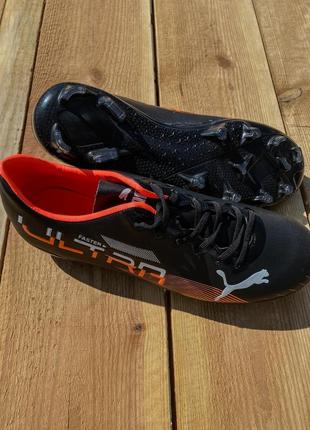 Бутси Play puma ultra  / пума ультра/ футбольне взуття / кросівки для футболу футбольні бутси пума чорні3 фото