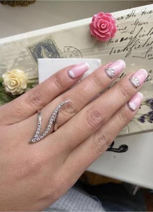 Кольцо серебро 925 колечко серебряное молния ⚡️ зигзаг 15042