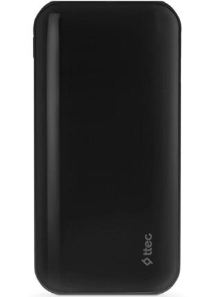 Зовнішній акумулятор power bank ttec 30000 mah / портативний зарядний пристрій / повербанк чорний
