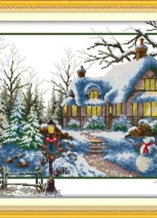 Набір для вишивання за нанесеною на канву схемою winter". aida 14ct printed 59*40 см