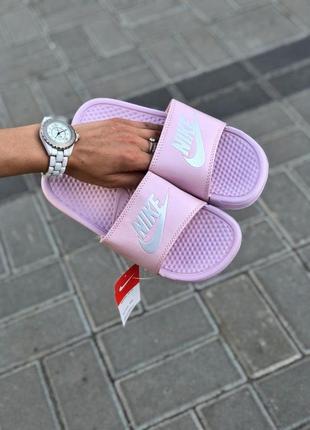 Капці шльопанці nike benassi pink
