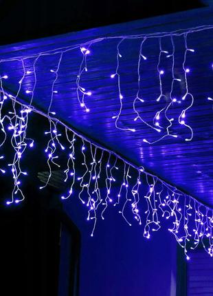 Гірлянда бахрома вулична (зовнішня) springos 8 м 200 led cl0202 blue6 фото