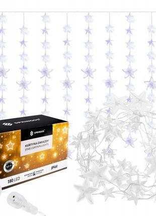 Гірлянда бахрома вулична (зовнішня) springos 2 м 180 led cl4003 cold white/blue