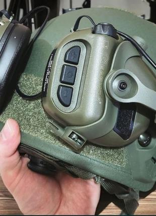 Активні навушники earmor m31 mod3 з кріпленням тактичні навушники стрілецькі, військові навушники під каску