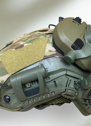 Активные наушники walker's razor slim,крепление чебурашки и тактический фонарик на военный шлем