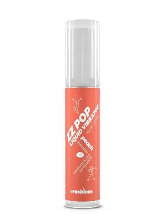 Жидкий вибратор со вкусом персика crushious zz pop peach, 10 мл.