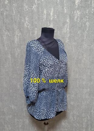 Блуза, сорочка шовкова  на гудзиках 100% шовк ,бренд banana republic, легка ,літня.