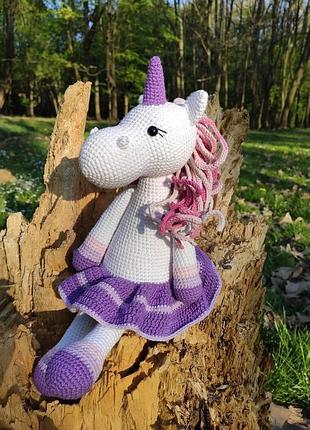 Єдинорожка, в'язана іграшка, іграшка гачком