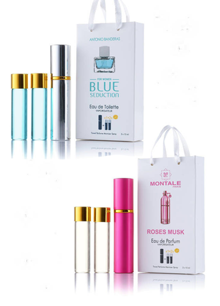 🌸ніжний та чуттєвий мікс парфумів🌸 antonio banderas blue seduction +  montale roses musk 6×15мл