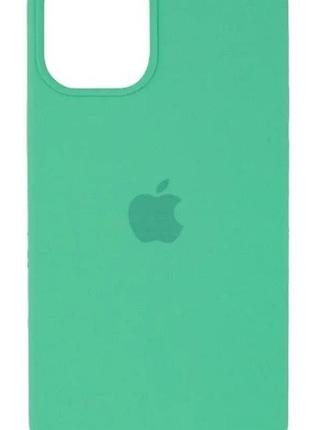 Силиконовый чехол с закрытым низом iphone 12 pro max silicon case #50 spearmint
