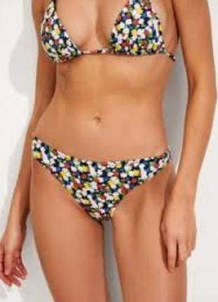 Жіночий купальник роз'ємний. универсальный лиф бикини с треугольными чашками и цветочным принтом.. купальник в квітковий принт.