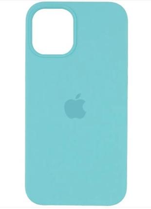 Силіконовий чохол із закритим низом iphone 12 / 12 pro silicon case #73 marine green