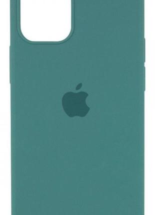 Силиконовый чехол с закрытым низом iphone 12 / 12 pro silicon case #61 army green