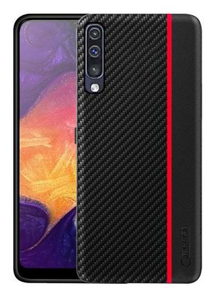 Чехол накладка primo cenmaso для glass case samsung galaxy a30s/a50/a50s pink 2019 ( sm-a505 ) - black&red