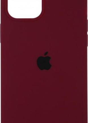 Силиконовый чехол с микрофиброй и закрытым низом для apple iphone 12 mini silicon case цвет #52 marsala