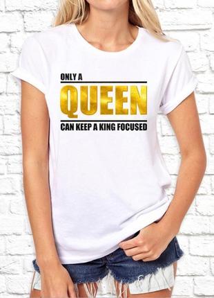 Парные футболки push it с принтом "king / queen"