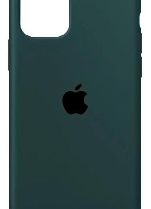 Силіконовий чохол із закритим низом iphone 12 / 12 pro silicon case #72 antrovirens