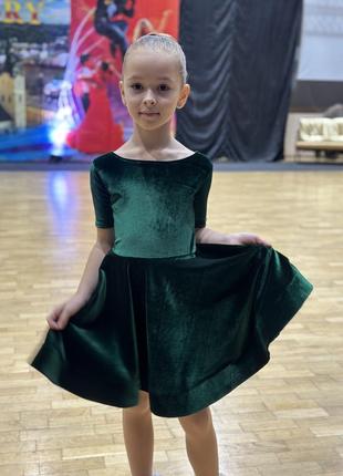 Плаття бейсік для бальних танців на дівчинку3 фото