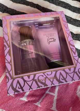 Подарунковий набір victoria’s secret body care love spell mini mist & lotion duo