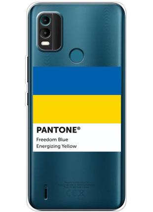 Чохол силіконовий з картинкою на nokia c21 plus (патріотичний, прапор україни)