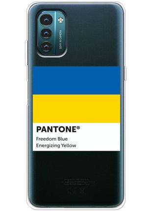 Чехол силиконовый с картинкой на nokia g21 (патриотический, флаг украины)
