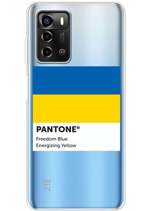 Чохол силіконовий з картинкою на zte blade a72 (патріотичний, прапор україни)