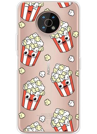 Чохол силіконовий з картинкою на nokia g50 (попкорн з 3d очима)